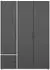 Rauch Voyager 140x194cm mit Schubladen grau-metallic/alpinweiß