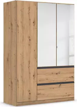 Rauch Costa 3-t&uuml;rig 136x197cm mit Spiegeln und Schubladen eiche artisan