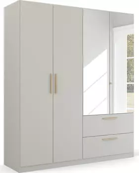 Rauch Skandi by Quadra Spin 181x210cm mit 2 Schubladen und Spiegel seidengrau