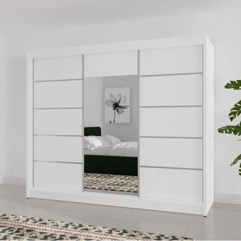 Beautysofa Monika 200x215cm weiß/silber