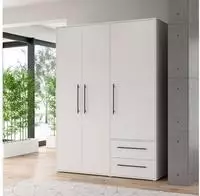 FORTE Kleiderschrank "Mokkaris, Garderobe, zeitloses Design, 3 T&uuml;ren, Made in