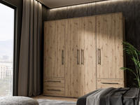 FORTE Kleiderschrank "Mokkaris, zeitloses Design, 3&ndash;4 T&uuml;ren, Made in Europe" B/H/T