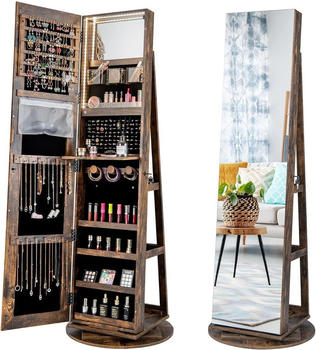 Costway Schmuckschrank mit Spiegel (VH32652OR)