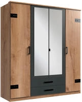 Wimex Kleiderschrank "Cork, mit oder ohne Spiegel, rustikaler Look im Industrial