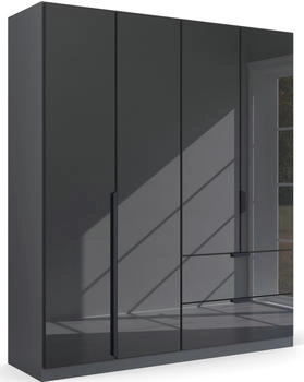 Rauch Skandi by Quadra Spin 181x210cm mit 2 Schubladen graumetallic/Glas basalt