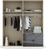 Rauch Skandi by Quadra Spin 181x210cm mit 2 Schubladen graumetallic/Glas basalt