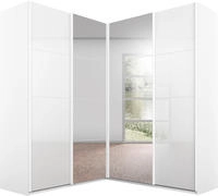 rauch Schwebet&uuml;renschrank "Schrank Garderobe Eckkleiderschrank QUADRA Front in
