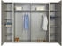 Wimex Lotto 315x210x65cm alpinweiß / Drehtüren Anthrazit (478787)