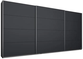 QUARTIER Kleiderschrank KULMBACH 361 x 210 cm Grau metallic NB - Leisten alufarbig