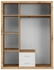Stella Trading Stone Drehtürenschrank mit Spiegeltür, Artisan Eiche/Weiß (58-732-T2)