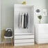 vidaXL Kleiderschrank Hochglanz-Weiß Holzwerkstoff (800609)