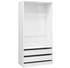 vidaXL Kleiderschrank Hochglanz-Weiß Holzwerkstoff (800609)