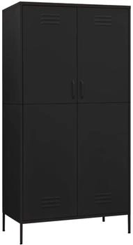 vidaXL Kleiderschrank Schwarz Stahl (336250)