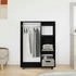 vidaXL Kleiderschrank Schwarz Eichen-Optik 80x40x110 cm Holzwerkstoff (862068)
