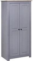 vidaXL Kleiderschrank Grau 80x50x171,5 cm Kiefernholz Panama