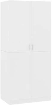 vidaXL Kleiderschrank Weiß 80x52x180 cm Holzwerkstoff (800621)