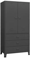 vidaXL Industrial Kleiderschrank Anthrazit 90x50x180 cm Metall