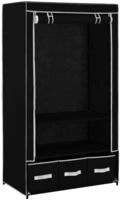 vidaXL Kleiderschrank Schwarz 87 x 49 x 159 cm Stoff