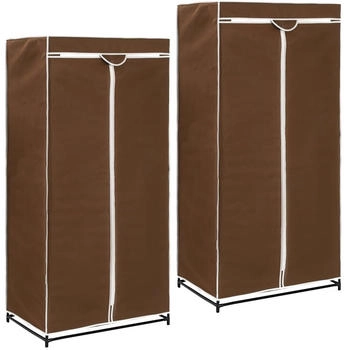 vidaXL Kleiderschränke 2 Stk. Braun 75×50×160 cm (282442)