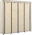 vidaXL Kleiderschrank mit 4 Fächern Creme 175 x 45 x 170 cm (282447)