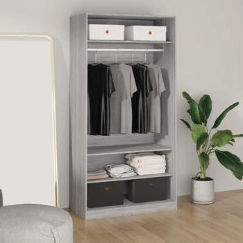 vidaXL Kleiderschrank Grau Sonoma 100x50x200 cm Holzwerkstoff (826615)