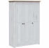 vidaXL Kleiderschrank 3-Türig Weiß 118×50×171,5 cm Kiefer Panama Serie (282663)