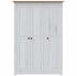 vidaXL Kleiderschrank 3-Türig Weiß 118×50×171,5 cm Kiefer Panama Serie (282663)