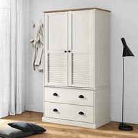 Kleiderschrank Vigo Wei&szlig; 90x55x170 Cm Massivholz Kiefer - Vidaxl