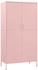 vidaXL Kleiderschrank Rosa 90x50x180 cm Stahl (336247)