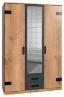 Wimex Kleiderschrank "Liverpool, Made in Germany" mit Spiegel und 2 Schubladen,