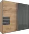 Wimex Schwebetürenschrank Saigon Graphit/Grau/Plankeneiche mit Glaselementen 2 Türen 3 Schubladen (001787057703)