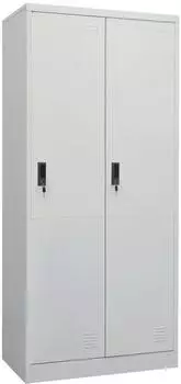 vidaXL Kleiderschrank Hellgrau 80x50x180 cm Stahl (335967)
