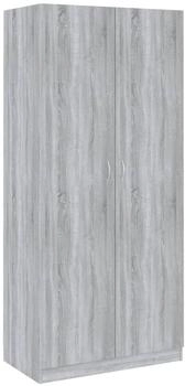 vidaXL Kleiderschrank Grau Sonoma 90x52x200 cm Holzwerkstoff (815355)