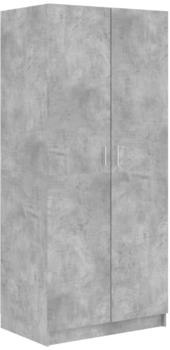 vidaXL Kleiderschrank Betongrau 80x52x180 cm Holzwerkstoff (800625)