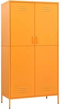 vidaXL Kleiderschrank Senfgelb 90x50x180 cm Stahl (336245)