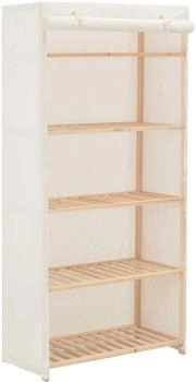vidaXL Kleiderschrank Wei&szlig; 79 x 40 x 170 cm Stoff (248190)