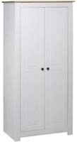 vidaXL Kleiderschrank Wei&szlig; 80&times;50&times;171,5 cm Kiefer Massiv Panama Serie