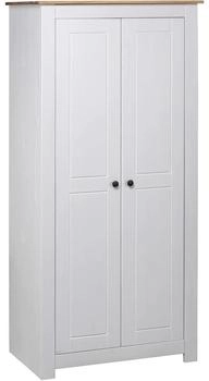 vidaXL Kleiderschrank Weiß 80×50×171,5 cm Kiefer Massiv Panama Serie (282666)