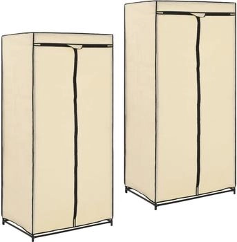vidaXL Kleiderschränke 2 Stk. Creme 75×50×160 cm (282443)