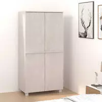 vidaXL Kleiderschrank HAMAR Wei&szlig; 89x50x180 cm Massivholz Kiefer