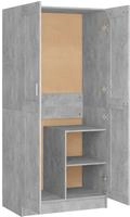 vidaXL Kleiderschrank Betongrau 82,5x51,5x180 cm Holzwerkstoff