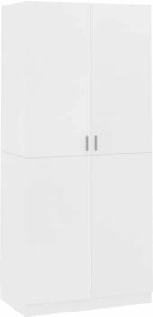 vidaXL Kleiderschrank Weiß 90x52x200 cm Holzwerkstoff (800630)