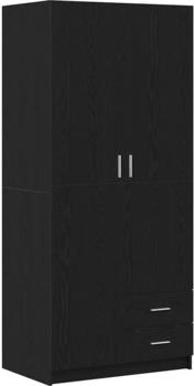 vidaXL Kleiderschrank Schwarze Eiche 80 x 52 x 180 cm Holzwerkstoff (862437)