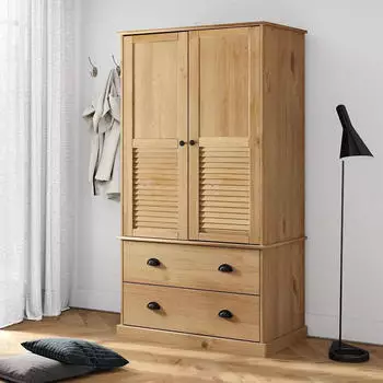 vidaXL Kleiderschrank VIGO 90x55x170 cm Massivholz Kiefer (353163)