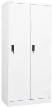 vidaXL Kleiderschrank Weiß 80x50x180 cm Stahl (335966)