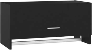 vidaXL Kleiderschrank Schwarz 70x32,5x35 cm Holzwerkstoff (808243)