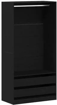 vidaXL Kleiderschrank Schwarze Eiche 100 x 50 x 200 cm Holzwerkstoff (3329299)