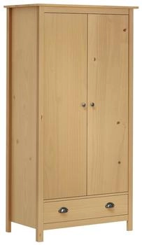 vidaXL Kleiderschrank mit 2 Türen Hill 89x50x170 cm Massivholz Kiefer (288947)