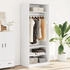 vidaXL Kleiderschrank Weiß 80x50x200 cm Holzwerkstoff (3307693)