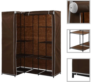 vidaXL Eckkleiderschrank Braun 130 x 87 x 169 cm (282450)